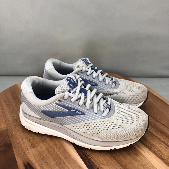 Brooks Addiction 14 Womens Running Shoes Gray Blue Size 6.5 D Wide Cushioned - Picture 1 of 7